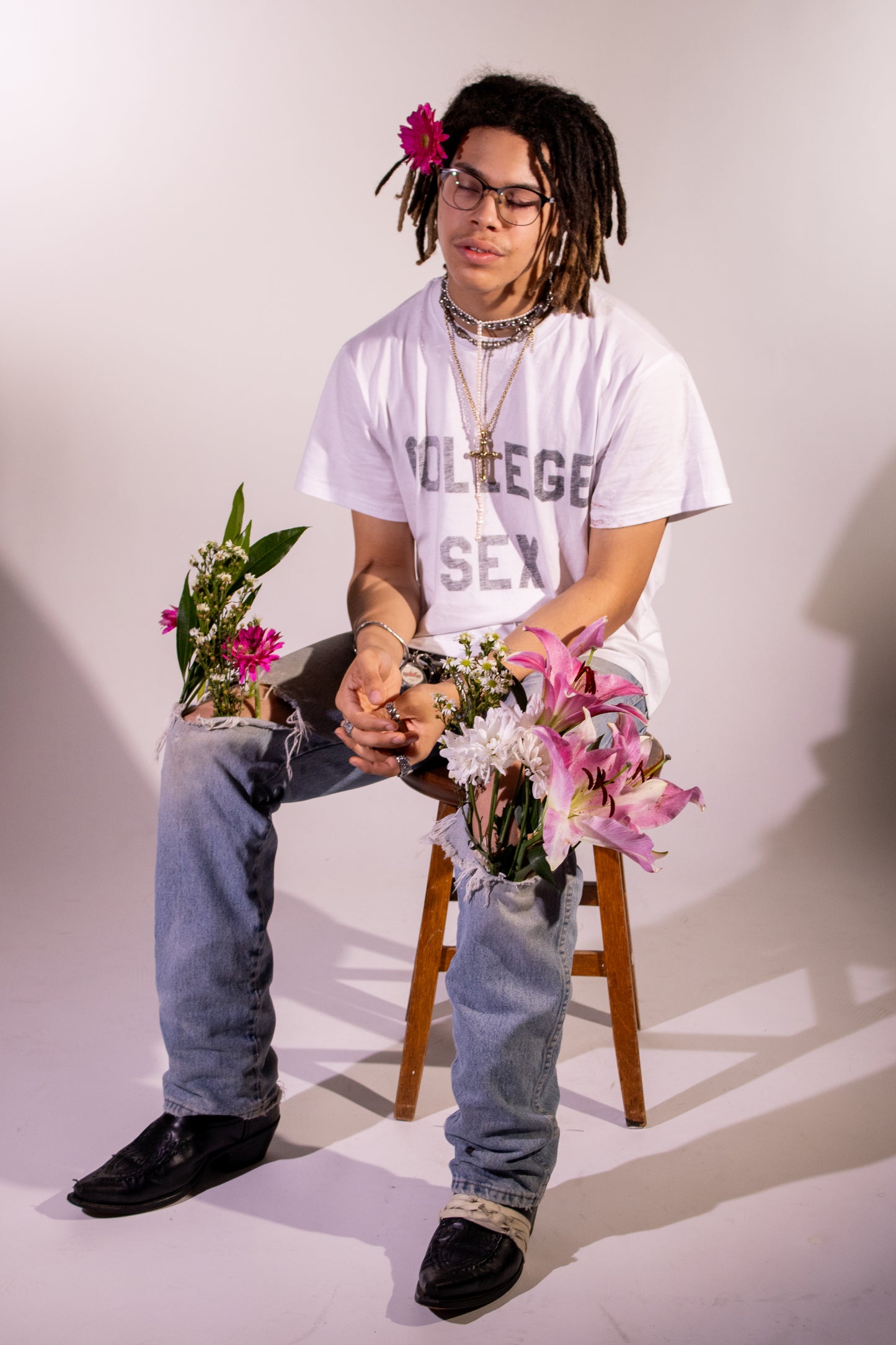 COLLEGE SEX TEE WHITE